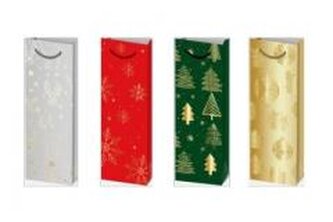 Torebka prezentowa butelka Boże Narodzenie platera