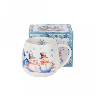 Porcelánový hrnek soudek SNĚHULÁK 430 ml Porcelánový hrnek soudek SNĚHULÁK 430 ml
