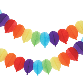 Balónky s girlandou, papírové, 3 m