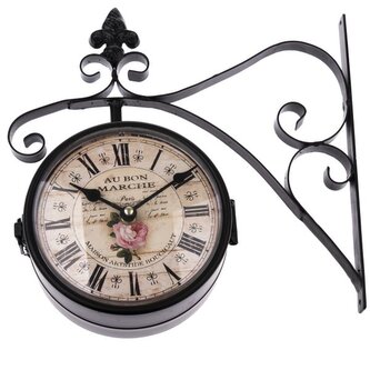 Oboustranné závěsné kovové hodiny, 0/6