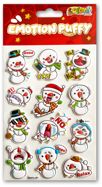 Naklejki Puffy Emotion Snawmen SWPX-1801 Kolori, Penmate