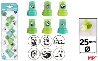 Stempelki dla dzieci Panda op. 6szt., Main Paper