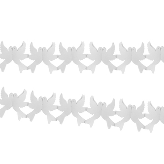 Holubi na girlandě, papír, 3 m