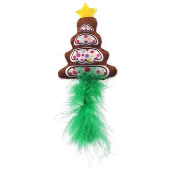 Hračka Magic Cat Winter Tale vánoční stromeček s pírkem 15cm