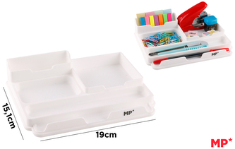 Organizer na biurko biały PA928B, Main Paper