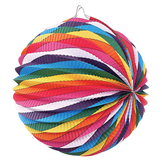 Lantern Ripples, papír, kulatý, 26 x 22,5 cm