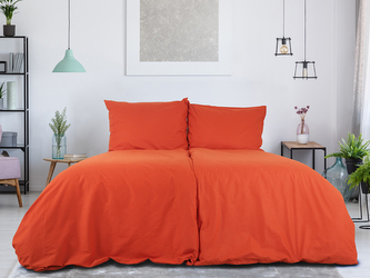 B.E.S. - Petrovice, s.r.o. Povlečení BAVLNA Jednobarevné uzavírání ZIP - Rezavá Rozměr: 140 x 220 + 70 x 90