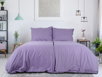 B.E.S. - Petrovice, s.r.o. Povlečení BAVLNA Jednobarevné uzavírání ZIP - Fialová Rozměr: 140 x 200 + 70 x 90