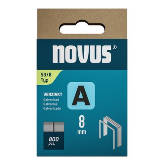 Novus tenké, drátové sponky typ A, 53 F/8 mm, Super Hard, 800 ks