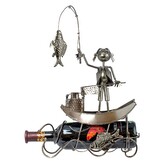 Stojan na víno, rybář na loďce