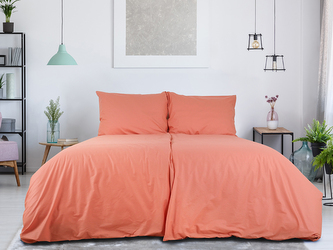 B.E.S. - Petrovice, s.r.o. Povlečení BAVLNA Jednobarevné uzavírání ZIP - Cihlová Rozměr: 140 x 220 + 70 x 90