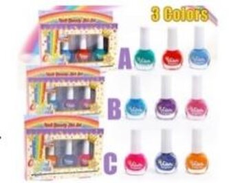 Zestaw do lakierowania paznokci 3 kolory 18x2x14cm