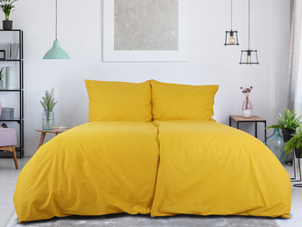 B.E.S. - Petrovice, s.r.o. Povlečení BAVLNA Jednobarevné uzavírání ZIP - Hořčicová Rozměr: 200 x 220 + 2x 70 x 90