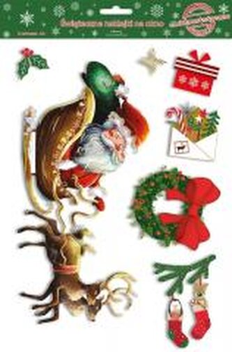 Naklejki elektrostatyczne BN - Mikołaj w zaprzęgu