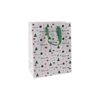 Taška dárková 23x18x10cm  ŠŤASTNÉ A VESELÉ