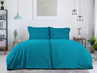 B.E.S. - Petrovice, s.r.o. Povlečení BAVLNA Jednobarevné uzavírání ZIP - Tyrkysová Rozměr: 140 x 200 + 70 x 90
