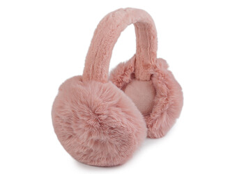 Kožešinové klapky na uši - 1 ks - 5 pudrová