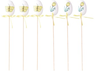 Zápich kraslice 6ks s motýly 60 mm, mix