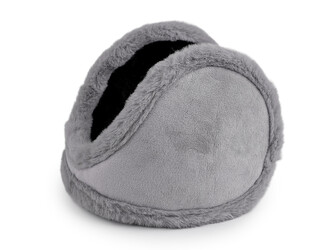 Kožešinové klapky na uši - 1 ks - 4 šedá