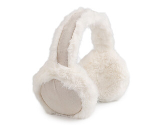Kožešinové klapky na uši - 1 ks - 1 béžová světlá