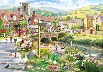 GIBSONS Puzzle Lidé u potoka 500 dílků