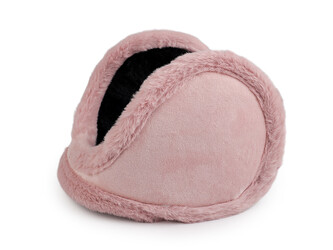 Kožešinové klapky na uši - 1 ks - 3 pudrová