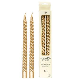 ARÔME Spirálové svíčky Metalické zlaté