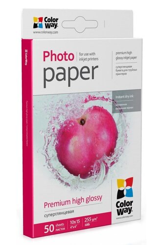 COLORWAY fotopapír/ premium high glossy 255g/m2, 10x15/ 50 kusů
