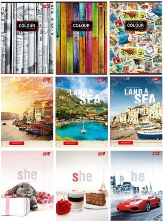 Zeszyt A5/60K kratka MIX dziewczęcy II (10szt)