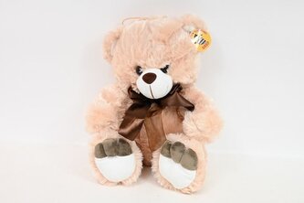 Miś beżowy z brązową kokardką duży VIC03447 34474