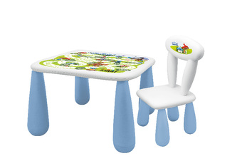 MALTEX SET LUNA SMERFY Stolik dla dzieci + krzesełko biały/niebieski MALTEX SET LUNA SMERFY Stolik dla dzieci + krzesełko biały/niebieski