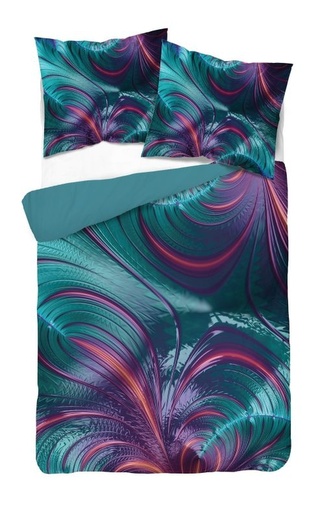 DETEXPOL Francouzské povlečení 3D Květy fialové micro Polyester - mikrovlákno, 220/200, 2x70/80 cm