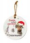 Zawieszka ceramiczna Boże Narodzenie Doberman