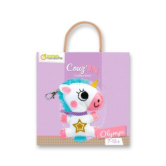 Kreativní sada Avenue Mandarine Přívěšek k ušití - jednorožec Olympe