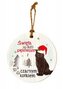 Zawieszka ceramiczna Boże Narodzenie kot czarny