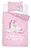 DETEXPOL Povlečení do postýlky Jednorožec růžová  Bavlna, 100/135, 40/60 cm