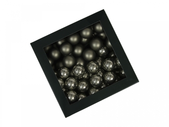 Sada vánočních skleněných baněk 3 cm, žulová zelená, sada 72 ks