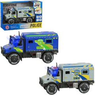 Auto ciężarówka policja światło i dźwięk Auto ciężarówka policja światło i dźwięk