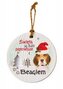 Zawieszka ceramiczna Boże Narodzenie Beagle