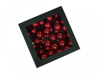 Sada vánočních skleněných baněk 3 cm, červené, 72 ks