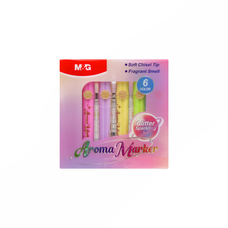 Zvýrazňovač M&G Aroma Marker Glitter (sada 6 barev) Zvýrazňovač M&G Aroma Marker Glitter (sada 6 barev)