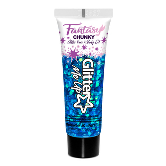 Glitrový Gel Mermazing Fantasy modrý Chunky 12 ml