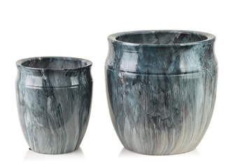 NEVA MARBLE Komplet 2 osłonek ceramicznych 30,5x30,5x30,5/20,5x20,5x23 cm