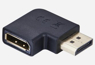 PremiumCord DisplayPort 1.2 vlevo zahnutý adapter 90°, male/female, pozlacené konektory PremiumCord DisplayPort 1.2 vlevo zahnutý adapter 90°, male/female, pozlacené konektory