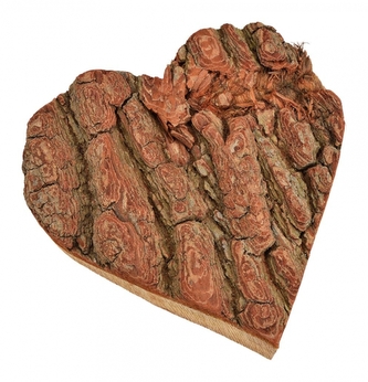 Dřevěné srdce přírodní textura 20 x 20 x 4 cm