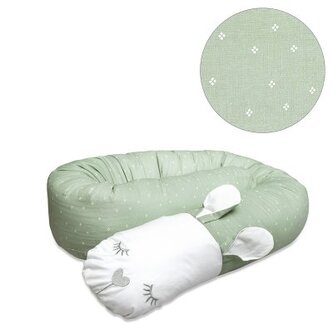 VINTER & BLOOM Meadow Mantinel a Kojící polštář Green Fields