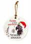 Zawieszka ceramiczna Boże Narodzenie Terier