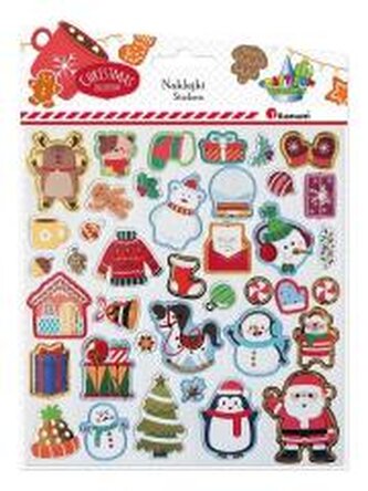 Naklejki 3D papier na filcu 39szt