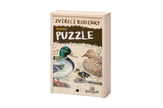 Lesní svět Sada puzzle - Zvířecí rodinky