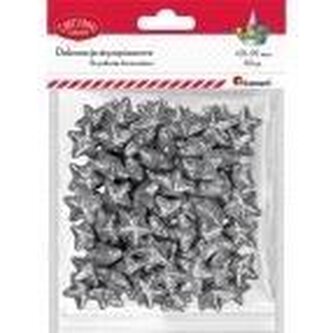 Styropianowe gwiazdki 20x18mm srebrne 60szt